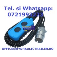 Telecomanda cu cablu spiralat 2 butoane si ștecher 4552807